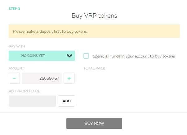 Buy VRP tokens