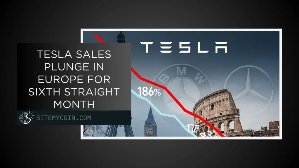Tesla Sales Plunge in Europe for Sixth Straight Month