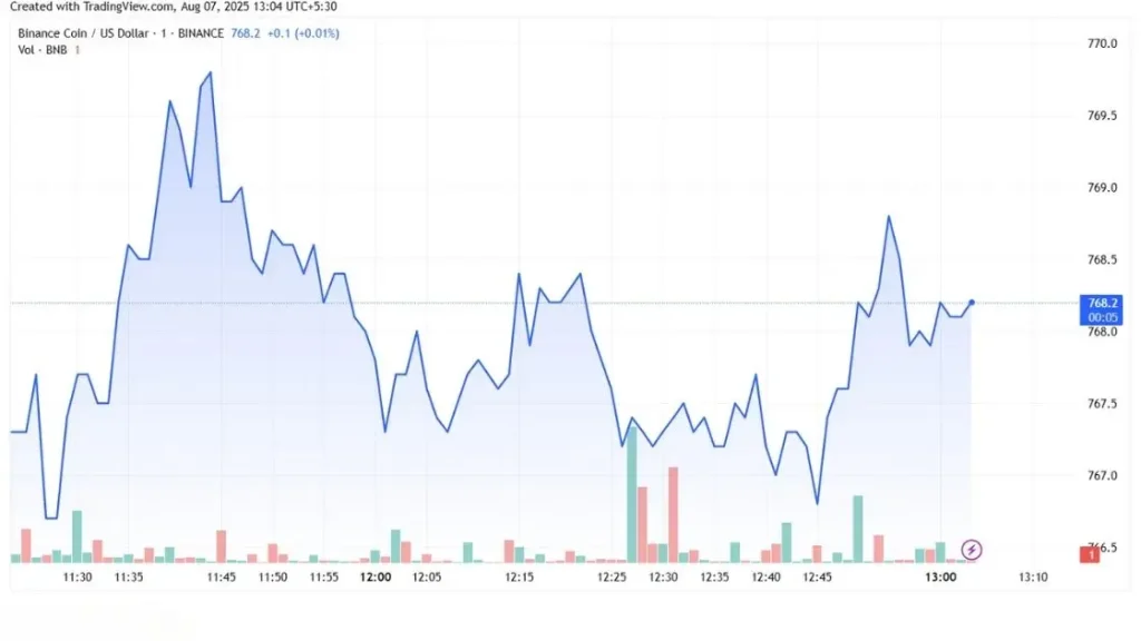BNB Price Chart Screenshot