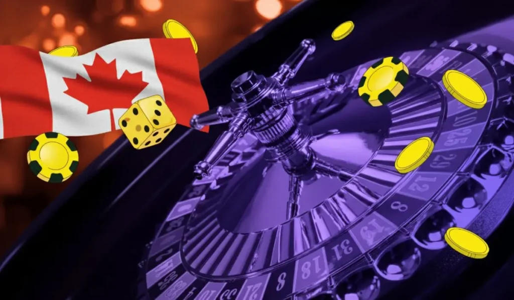 Roulette Wheel with Canada Flag