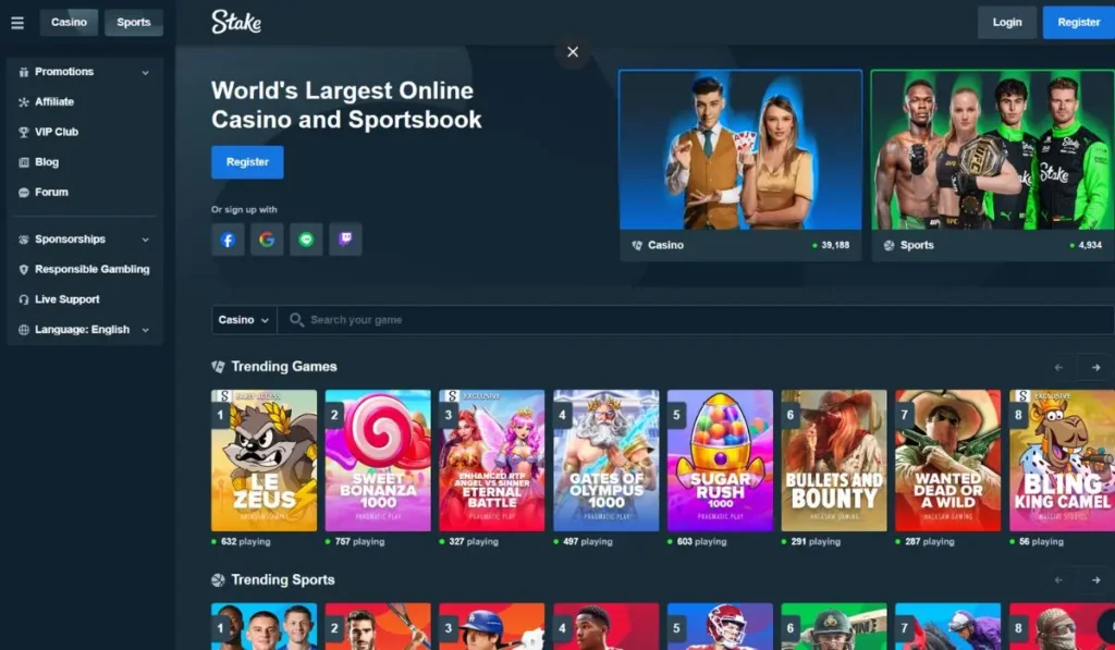 Stake Casino Screenshot