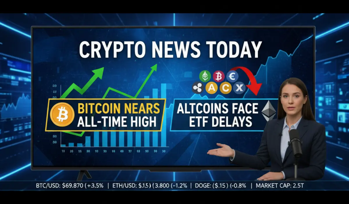 Crypto News Today: Bitcoin Nears All-Time High, Altcoins Face ETF Delays