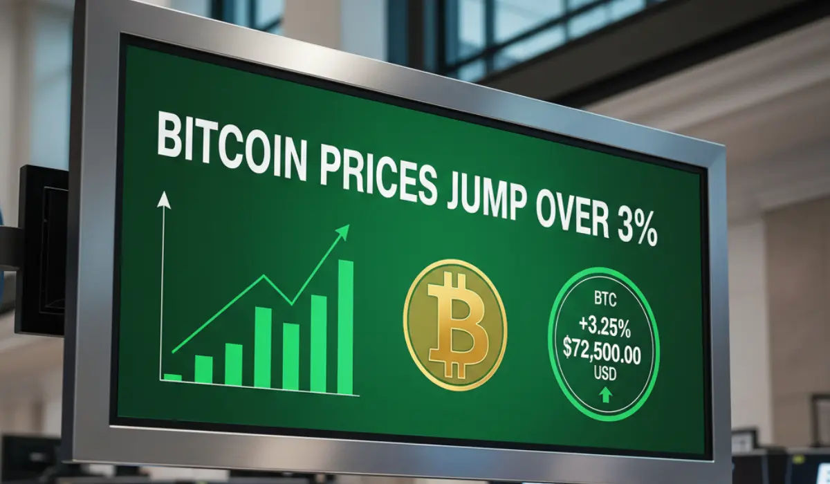 Bitcoin Prices Jump Over 3%