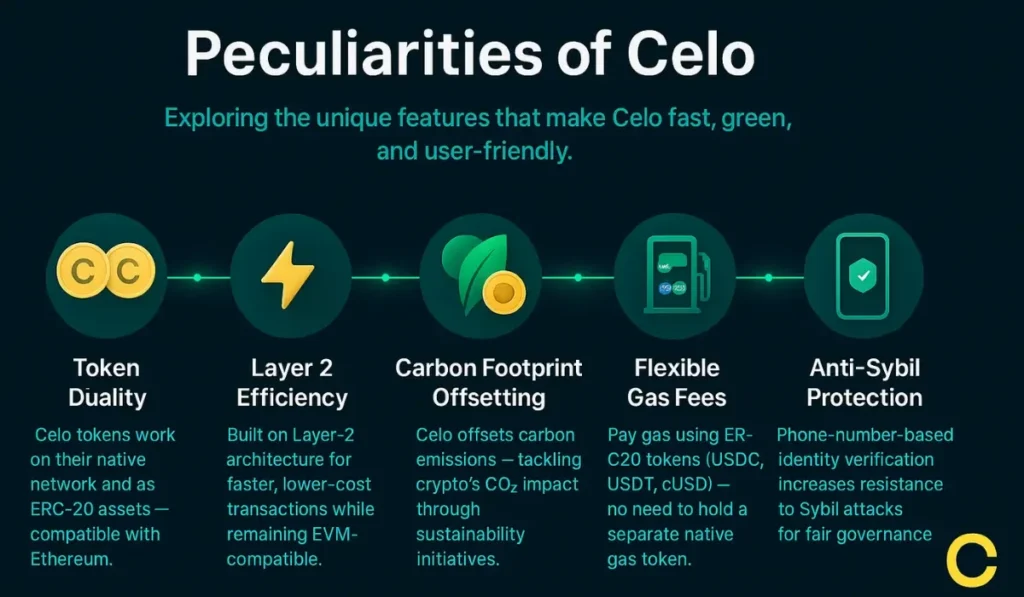 Peculiarities of Celo