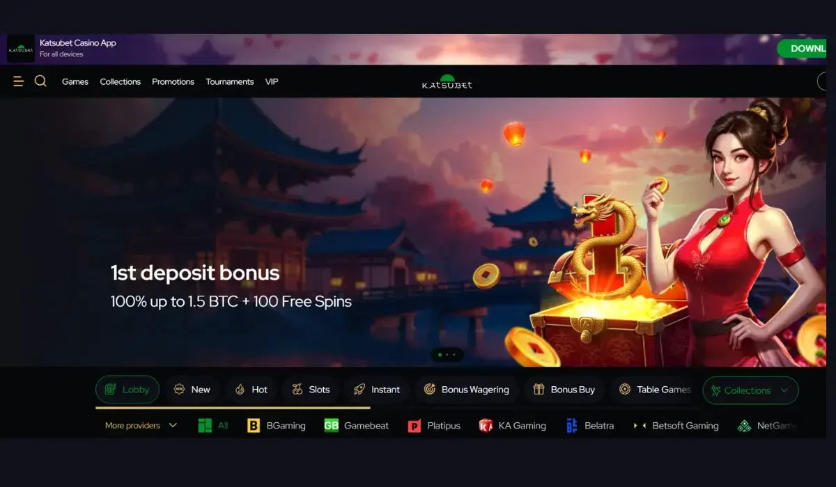KatsuBet Bitcoin casino 2025 with 7000+ slots, jackpots, and daily crypto rewards.