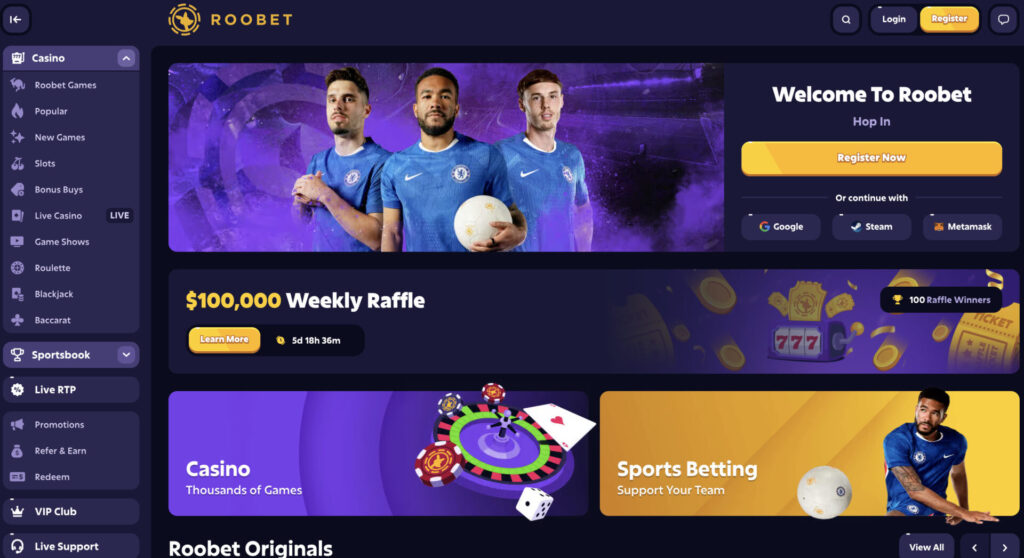 Roobet is another Best Crypto Casino mentioned on reddit.