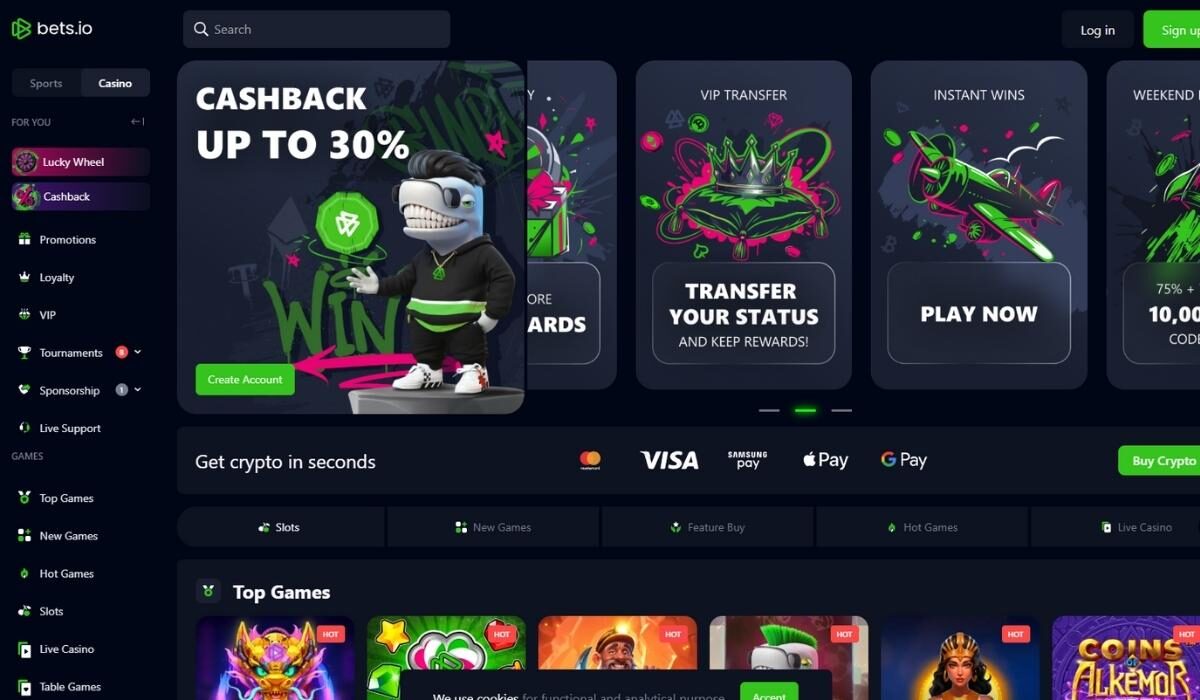 bets io online casino screenshot