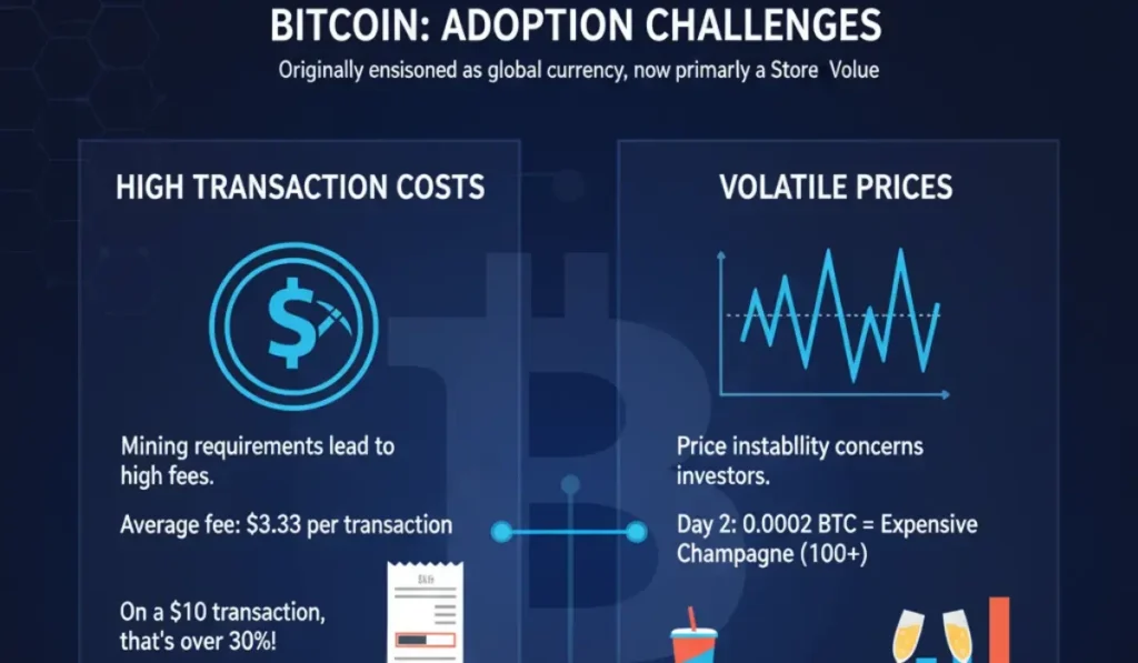 Bitcoin adoption challenges