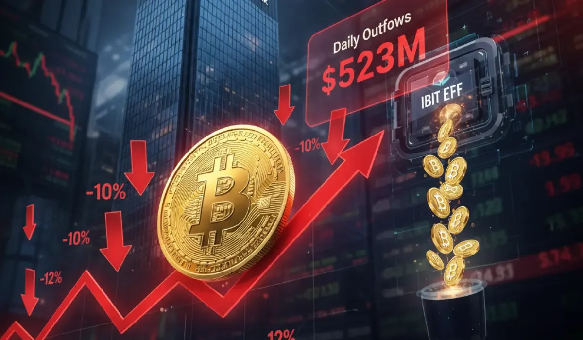 BlackRock’s IBIT Sees Record $523M Daily Outflow From Alpha Bitcoin ETF