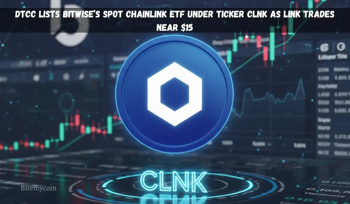 DTCC Lists Bitwise’s Spot Chainlink ETF Under Ticker CLNK as LINK Trades Near $15