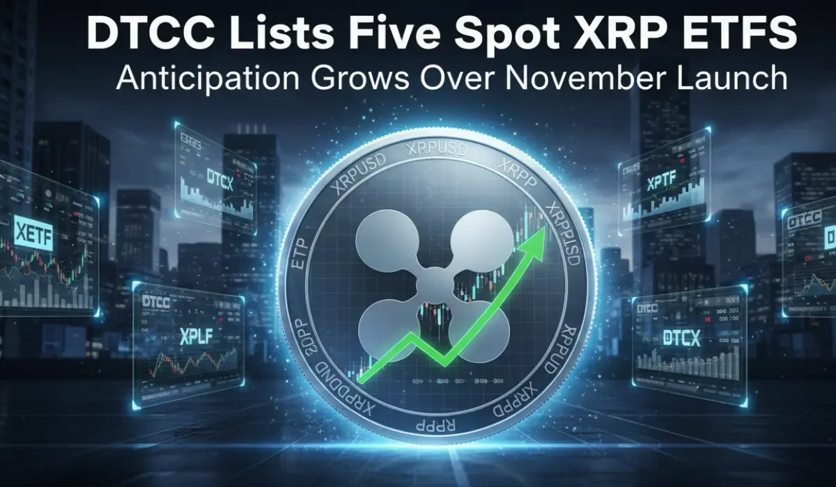 DTCC Lists Five Spot XRP ETFs, Anticipation Grows Over November Launch