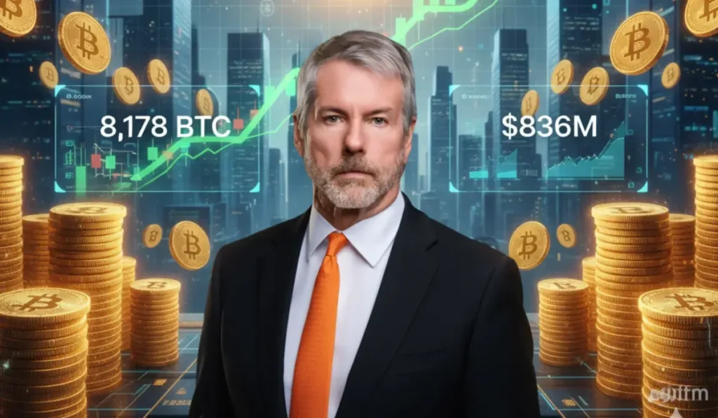 Michael Saylor’s MicroStrategy Buys 8,178 BTC Worth $836 Million
