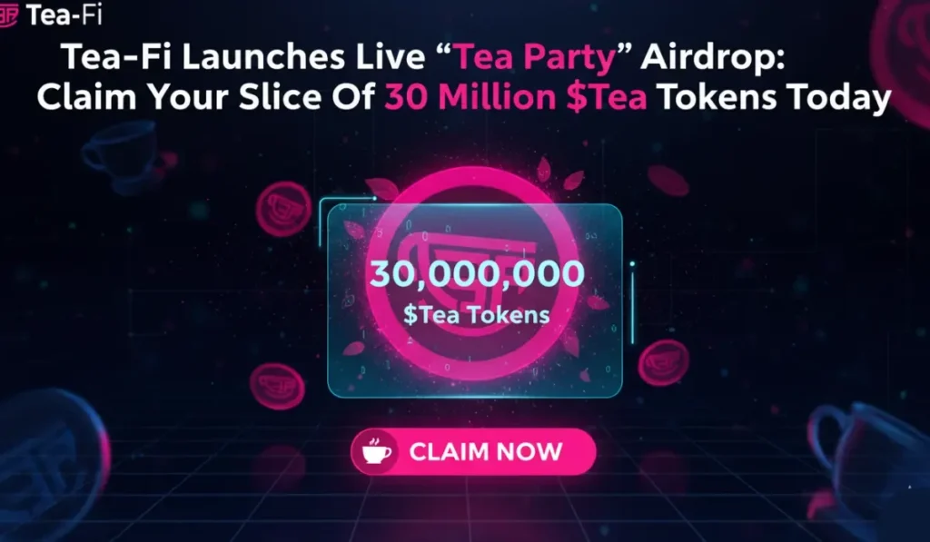 Tea-Fi Launches Live ‘Tea Party’ Airdrop: Claim Your Slice Of 30 Million $Tea Tokens Today