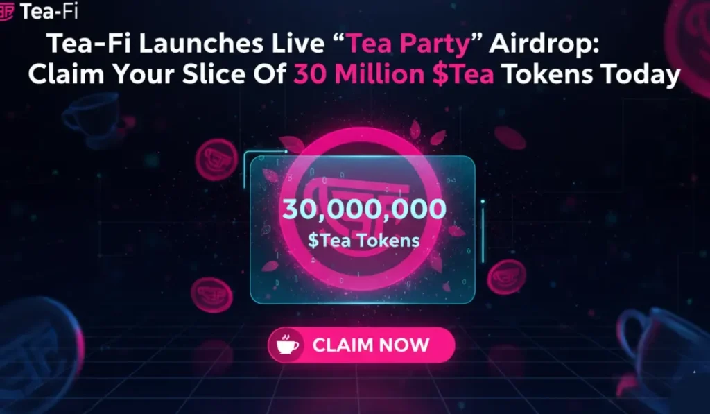 Tea-Fi Launches Live ‘Tea Party’ Airdrop: Claim Your Slice Of 30 Million $Tea Tokens Today