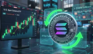 U.S. Spot Solana ETFs See $58M Inflows Monday, Mark 20th Straight Positive Day