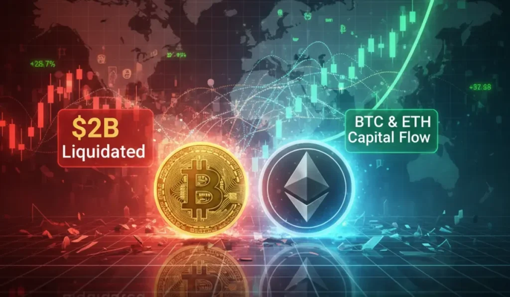 Crypto Market Stabilizes as $2B Liquidation Spurs Capital Rotation to BTC and ETH