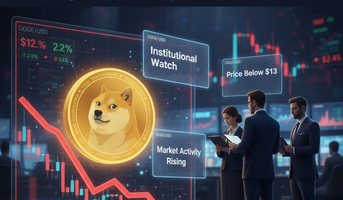 Dogecoin Drops Below $0.13 & The Event Is Drawing Institutional Attention