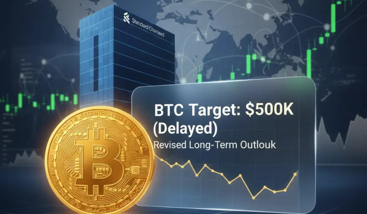 Standard Chartered Delays $500K Bitcoin Target, Revises Long-Term Outlook